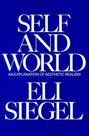 Cover of: Self and world: an explanation of aesthetic realism