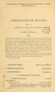 Cover of: Catalogue of plants found in Oneida County and vicinity.