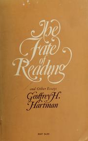 Cover of: The fate of reading and other essays by Geoffrey H. Hartman