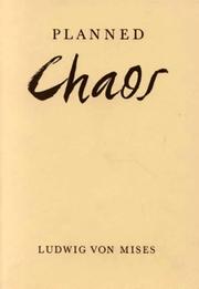 Cover of: Planned Chaos by Ludwig von Mises