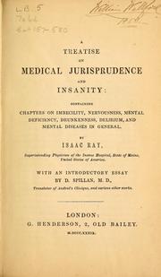 Cover of: A treatise on medical jurisprudence and insanity by Isaac Ray