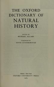 The Oxford dictionary of natural history by Michael Allaby