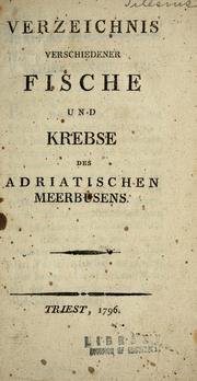 Cover of: Verzeichnis verschiedener Fische und Krebse des Adriatischen Meerbusens