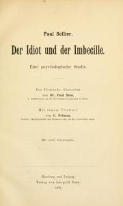 Cover of: Der Idiot und der Imbecille: Eine psychologische Studie