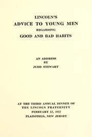 Cover of: Lincoln's advice to young men regarding good and bad habits
