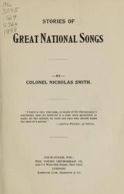 Cover of: Stories of great national songs