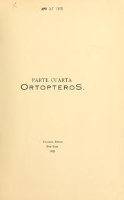 Cover of: Contribución a la entomología cubana by Johannes Christoph Gundlach