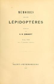Cover of: Mémoires sur les lépidoptères