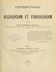 Cover of: Contributiones ad algologiam et fungologiam by Paul Friedrich Reinsch