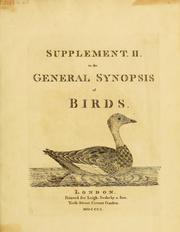 Cover of: Supplement II to the General synopsis of birds