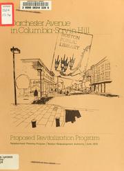 Dorchester avenue in columbia - savin hill proposed revitalization program by Boston Redevelopment Authority