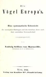 Cover of: Die Vogel Europa's by Ludwig Selliers