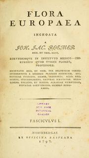 Cover of: Flora Europaea inchoata by Johann Jakob Römer