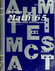 Cover of: Math 6/5 an Incremental Development: Home Study Packet-Answers