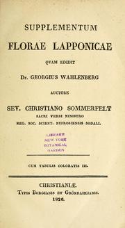 Cover of: Supplementum Florae Lapponicae by Søren Christian Sommerfelt