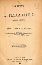 Cover of: Elementos de literatura by Diego Barros Arana
