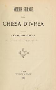 Cover of: Memorie storiche sulla chiesa d' Ivrea: cenni biografici