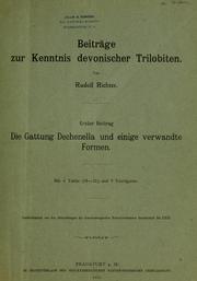 Cover of: Beiträge Kenntnis devonischer Trilobiten
