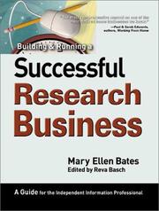 Cover of: Building & Running a Successful Research Business: A Guide for the Independent Information Professional