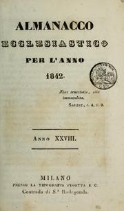 Cover of: Almanacco ecclesiastico per l'anno 1843