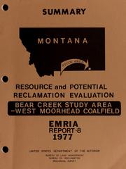Cover of: Bear Creek study area, West Moorhead coalfield