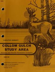 Cover of: Collom Gulch study area : resource and potential reclamation evaluation: executive summary