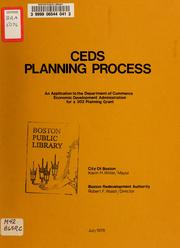 Ceds planning process: an application to the department of commerce economic development administration for a 302 planning grant by Boston Redevelopment Authority