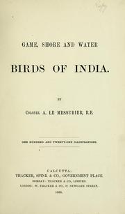 Cover of: Game, shore, and water birds of India