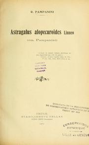Cover of: Astragalus alopecuroides Linneo by R. Pampanini