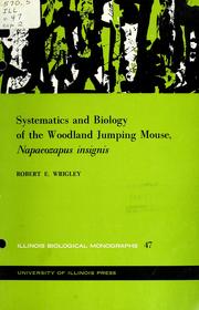 Cover of: Systematics and biology of the woodland jumping mouse, Napaeozapus insignis