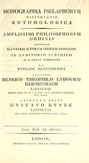 Cover of: Monographia pselaphorum, dissertatio entomolgica