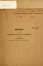 Cover of: Memoire sur les coquilles terrestres et fluviatiles, envoyées de Bahia par M.S. Blanchet