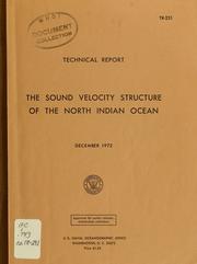 The sound velocity structure of the North Indian Ocean by Don F. Fenner