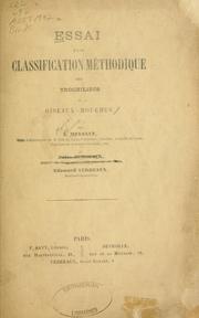 Cover of: Essai d'une classification méthodique des trochilidés ou oiseaux-mouches