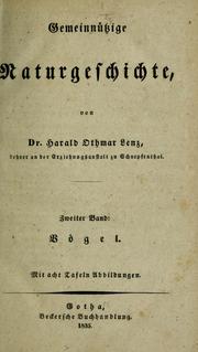 Gemeinnützige Naturgeschichte by Harald Othmar Lenz