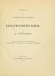 Cover of: Beiträge zur Entwicklungs-Geschichte der Eingeweidewürmer