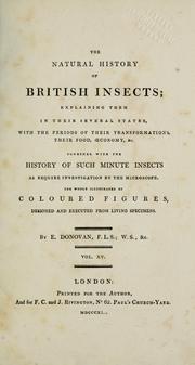 Cover of: Natural history of British insects ... | Edward Donovan