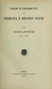 Cover of: Viaggio di Leonardo Fea in Birmania e regioni vicine: Curculionidae