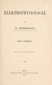 Cover of: Elektrophysiologie by W. Biedermann