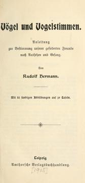 Vögel und Vogelstimmen by Rudolf Hermann