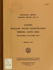 Cover of: ASWEPS shallow water investigation, Virginia Capes area, September-October 1967