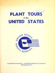 Cover of: Plant tours in the United States. by United States Travel Service