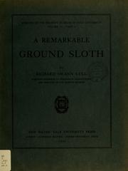 Cover of: A remarkable ground sloth