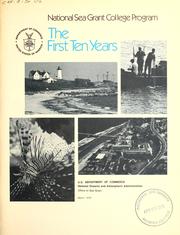 Cover of: National Sea Grant College Program: the first ten years