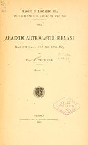 Aracnidi artrogastri Birmani by T. Thorell