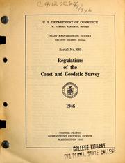 Cover of: Regulations of the Coast and Geodetic Survey.