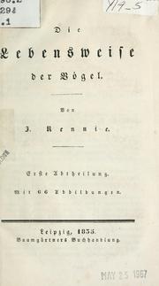 Cover of: Die Lebensweise der Vögel