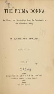 Cover of: The prima donna by H. Sutherland Edwards