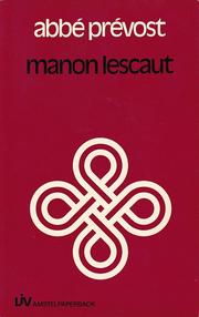 Cover of: Manon Lescaut