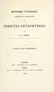 Cover of: Histoire naturelle générale et particulière des insectes névroptères by François Jules Pictet